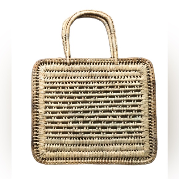 Vintage Handbags - Vintage Handmade Woven Handbag